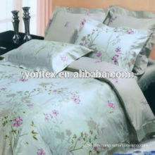 300TC 600 Thread 100% cotton printed bed sheet bedding set